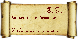 Bottenstein Demeter névjegykártya